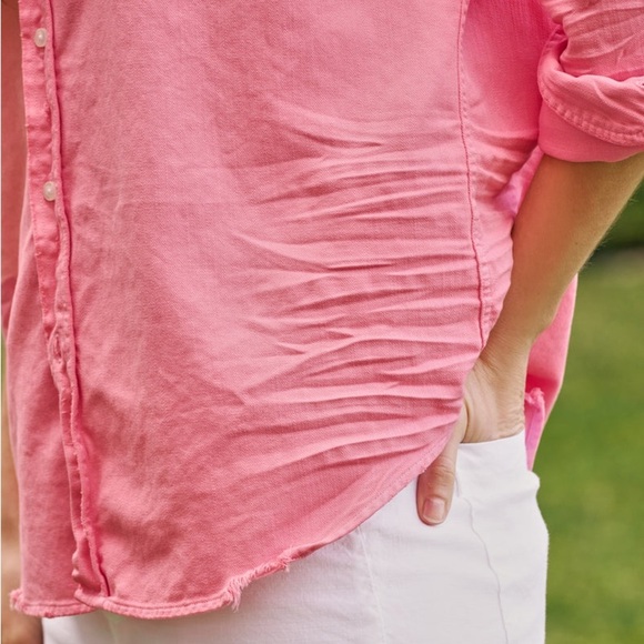 NWOT Frank & Eileen Eileen Relaxed Button-Up Shirt Sunset XS Distressed Coastal - Picture 6 of 13